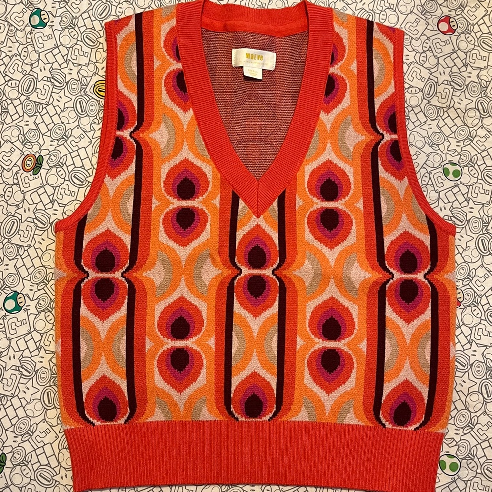 Maeve Anthropologie Knit sweater Vest small medium sleeveless